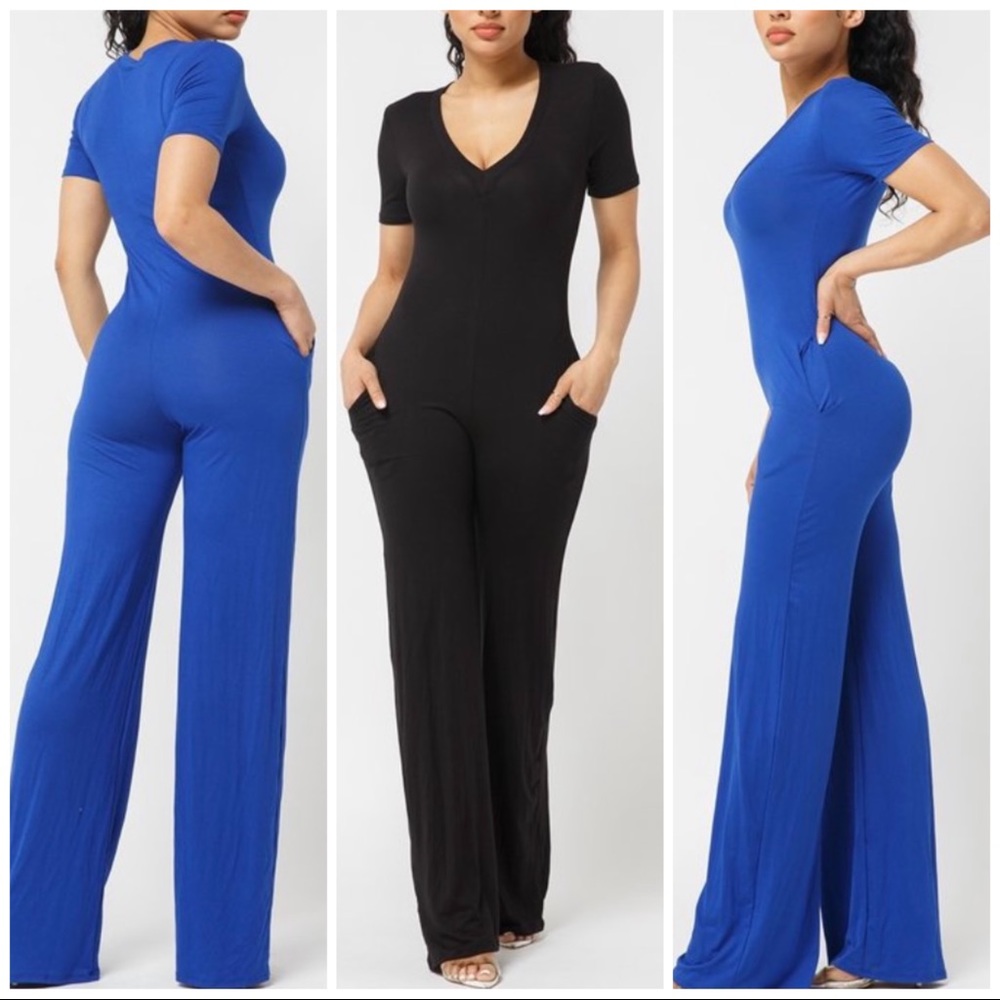 Wide leg jumpsuit (BLACK ONLY)